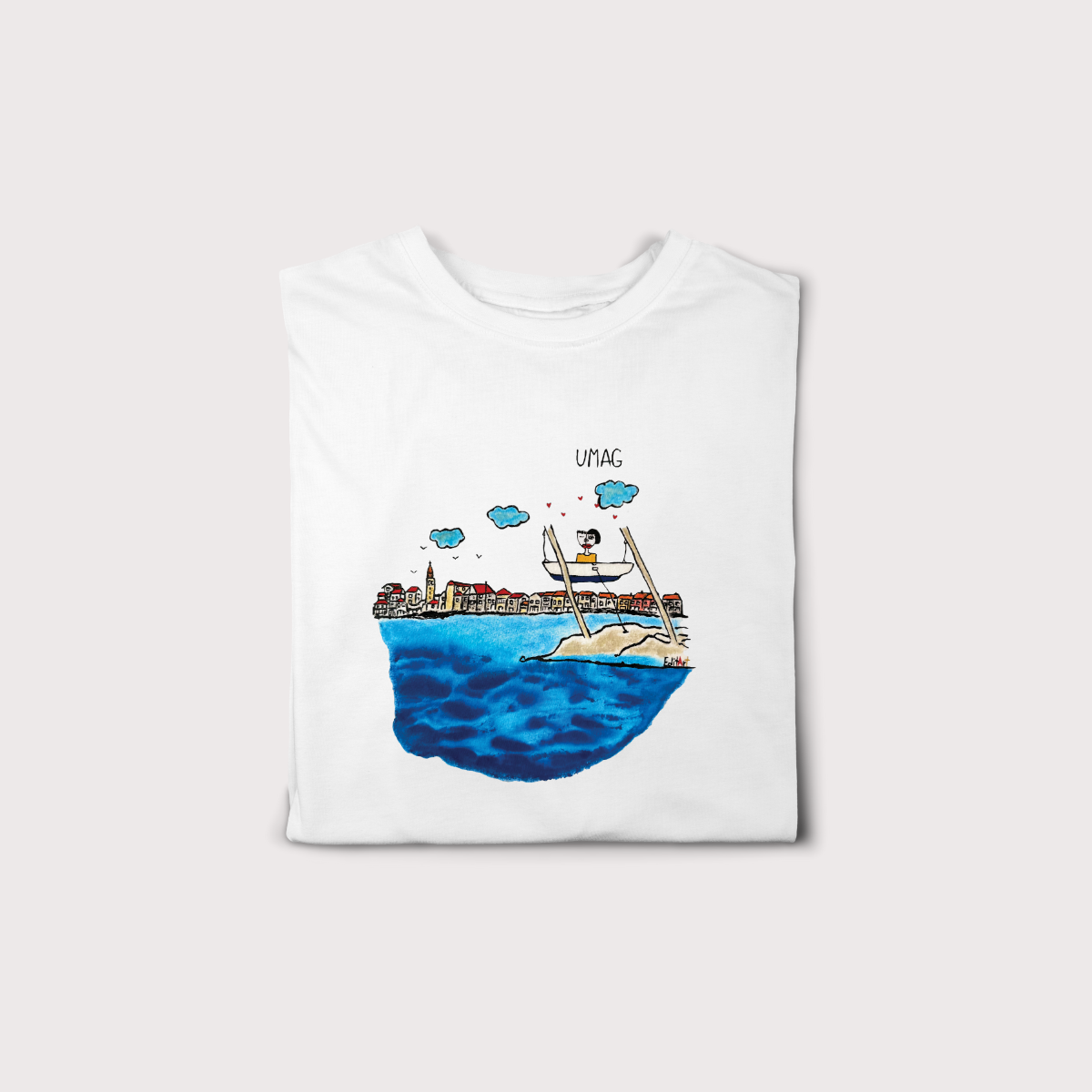 Grue i batana majica folded