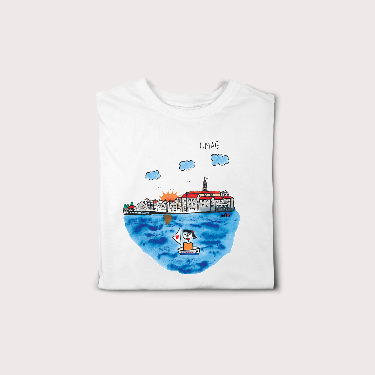 sunset majica folded