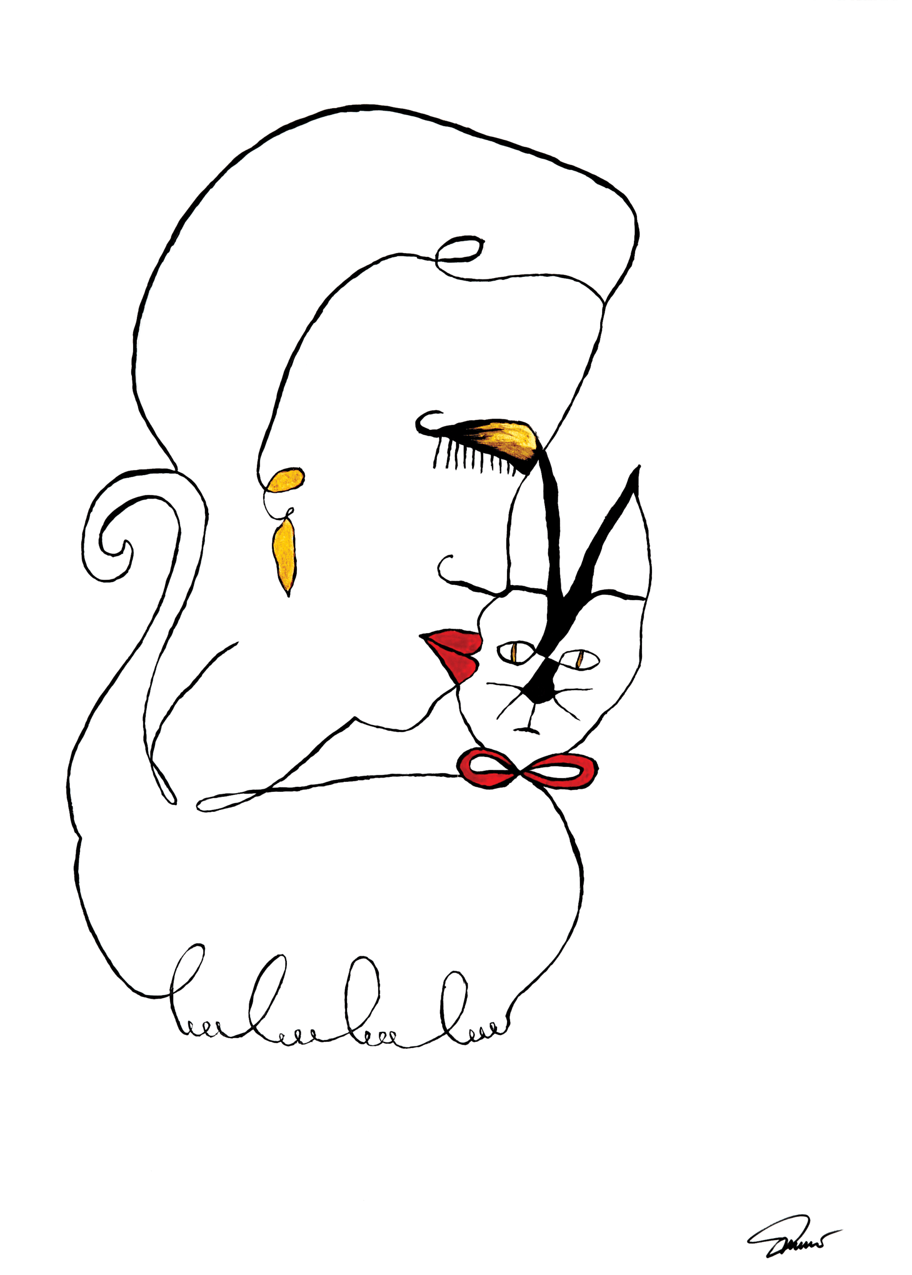Lady with Cat