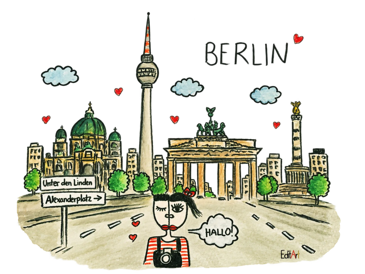 LIK — Berlin, originalna ilustracija Edite Imamović